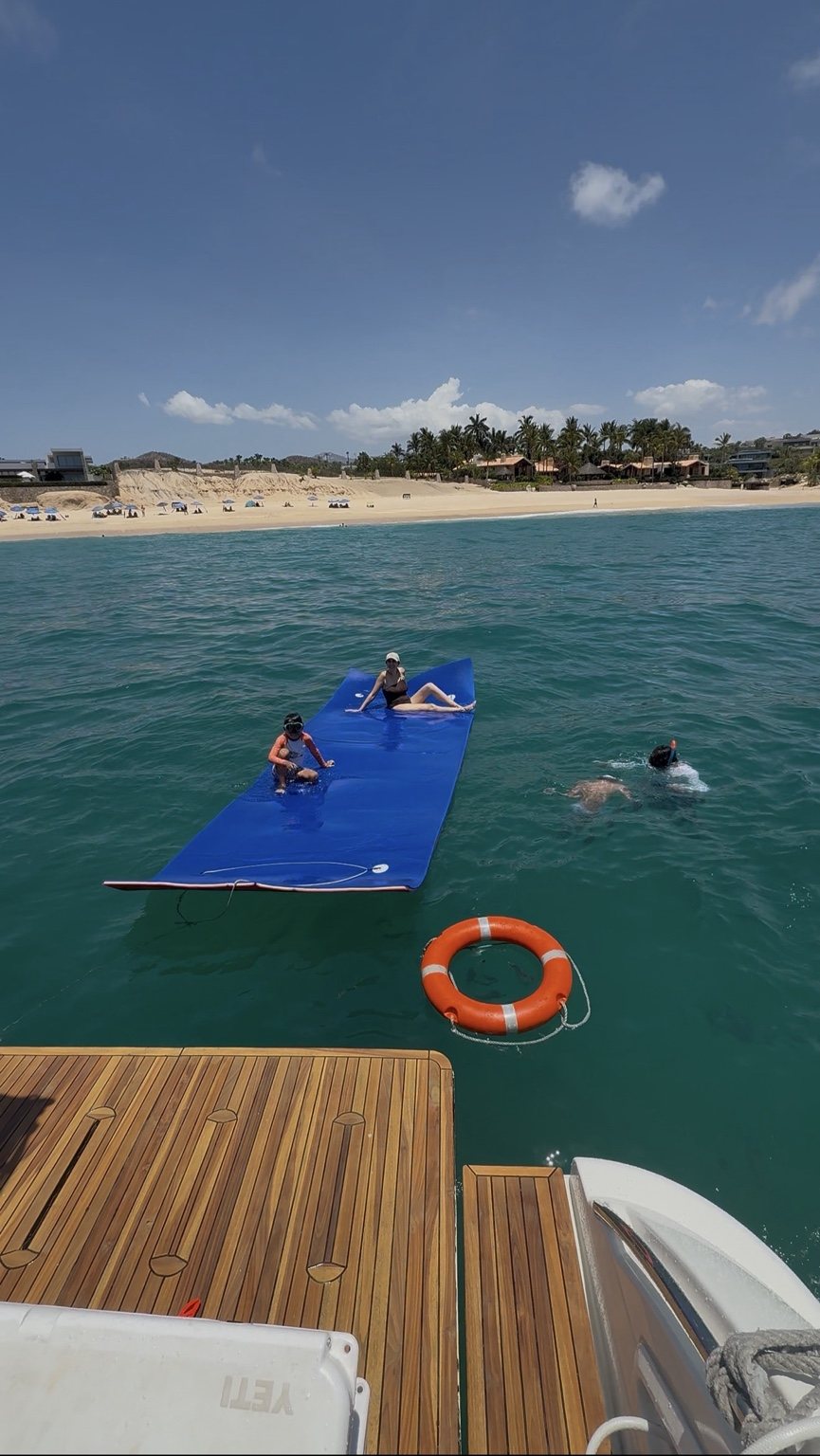 Guests enjoying a private day on the water in Los Cabos