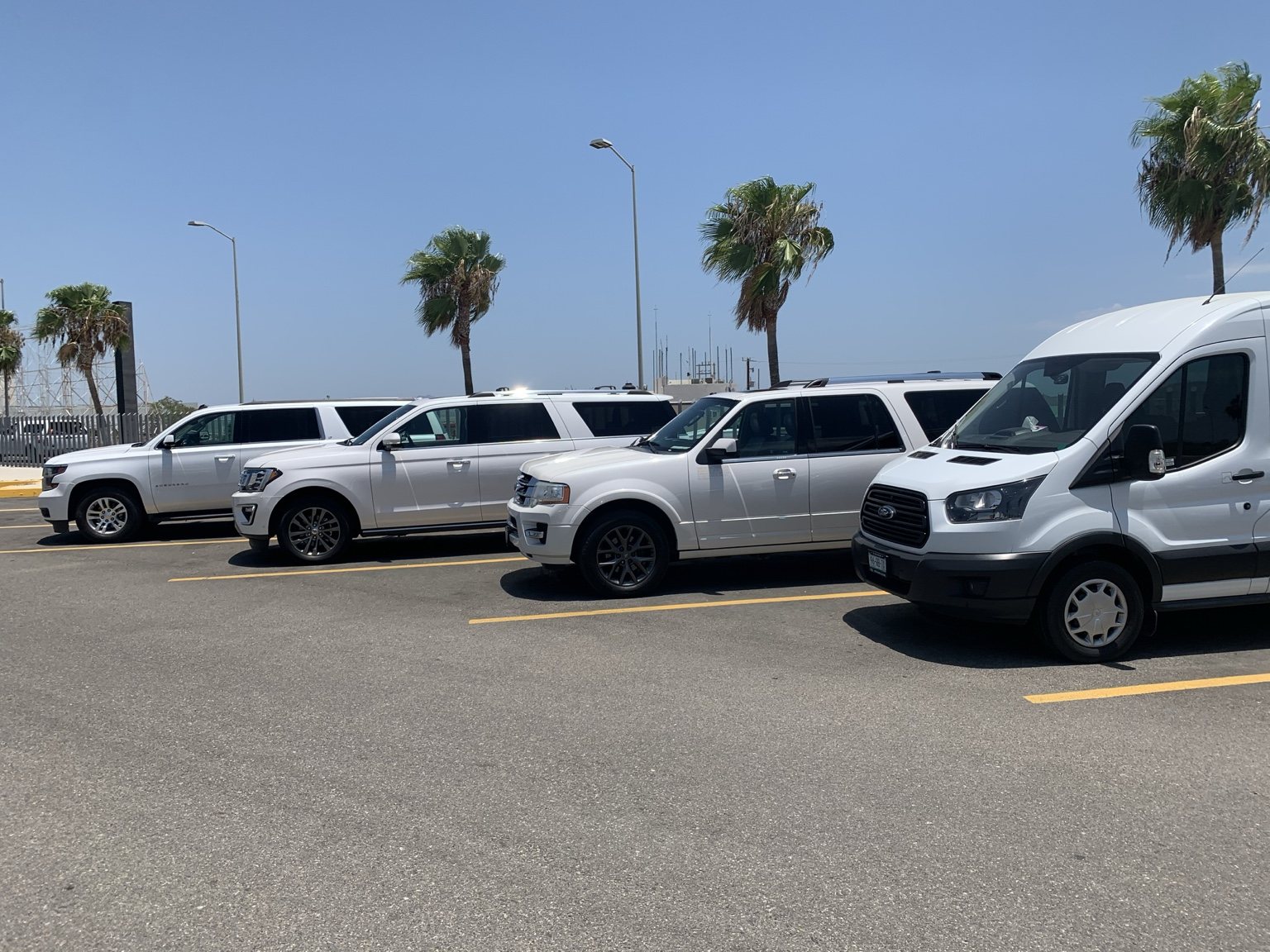 CGS SUVs and van in Los Cabos showing vehicle options for different group and luggage needs